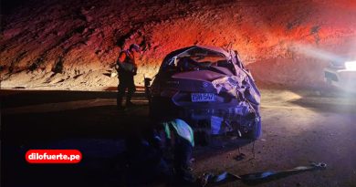 Auto se despista en la carretera Panamericana Sur Km 1,170
